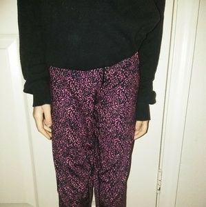 Pink cheetah print pants